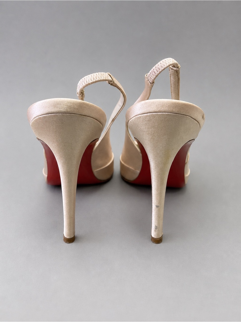 Rare Vintage Christian Louboutin Pink Corset Satin Slingback Pumps - Picture 4 of 6